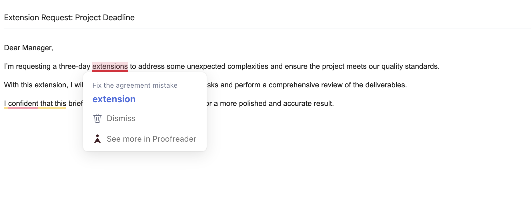 Grammarly rephraser rewrite card suggestions