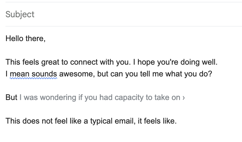 Hyperwrite inline text autocomplete suggestions inside Gmail